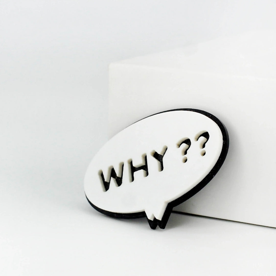 WHY??Speech Bubble Brooch