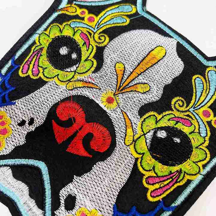 Sugar Skull Dog Embroidery