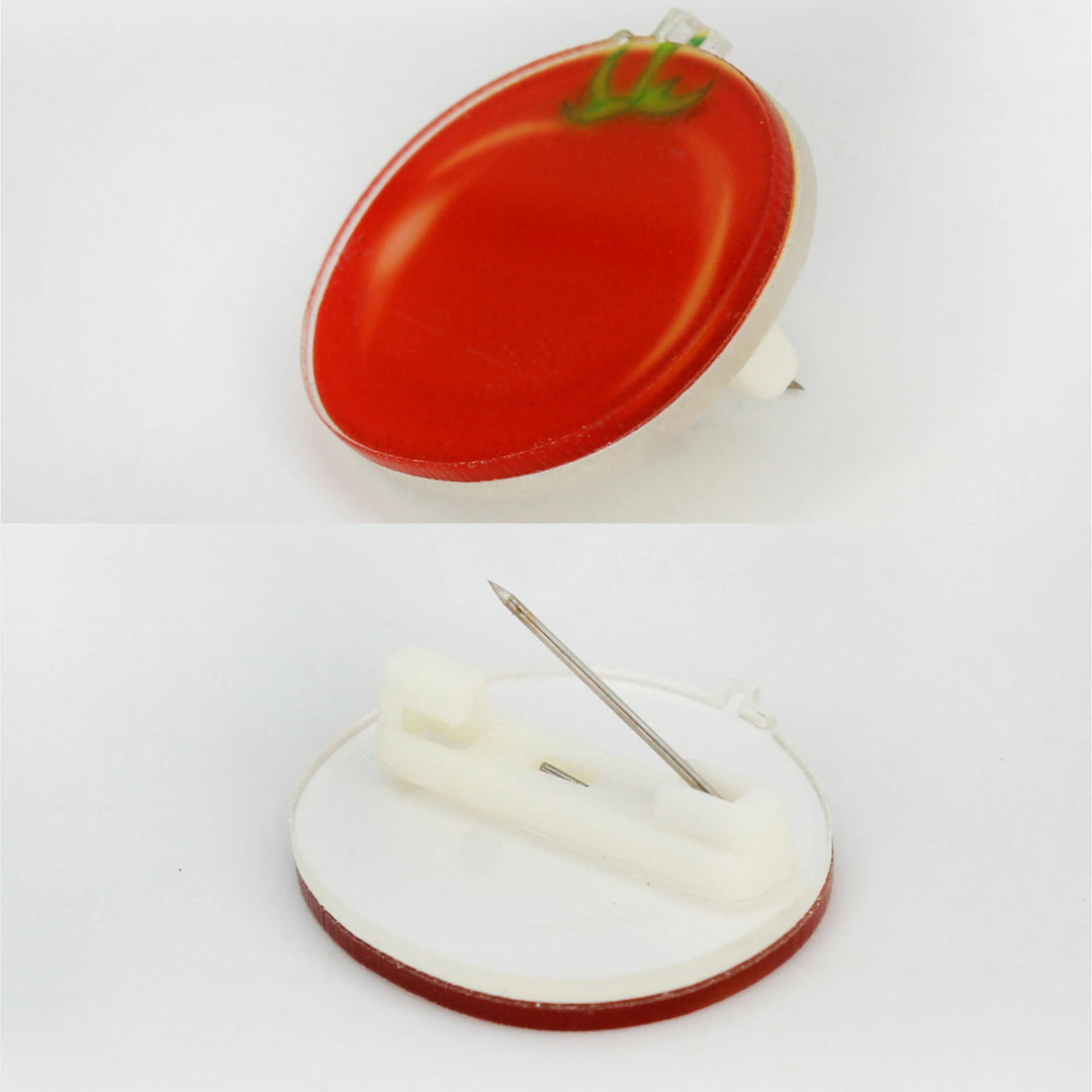 Red Tomato Brooch Pin