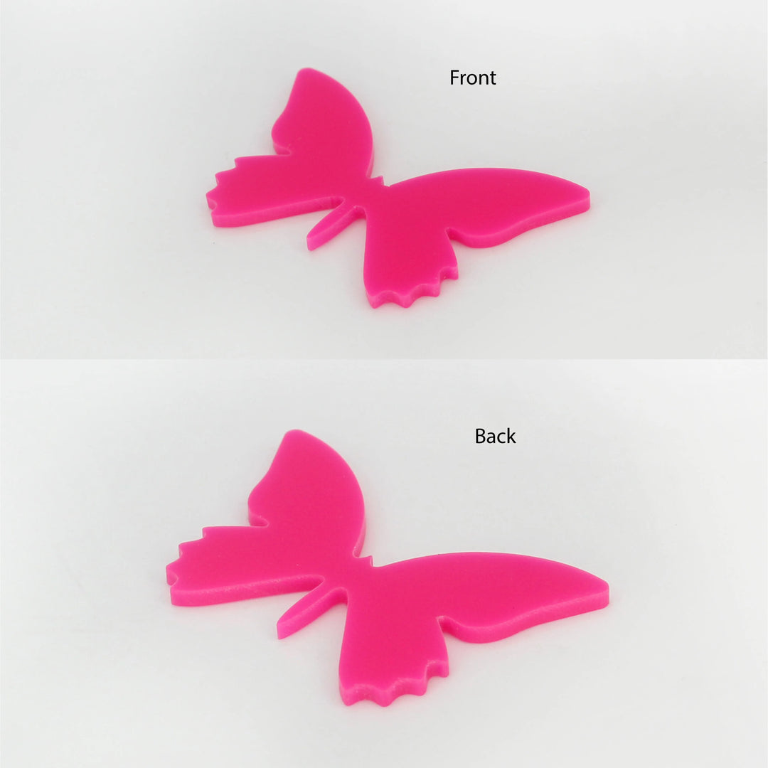 Pink Silhouette Butterfly Brooch