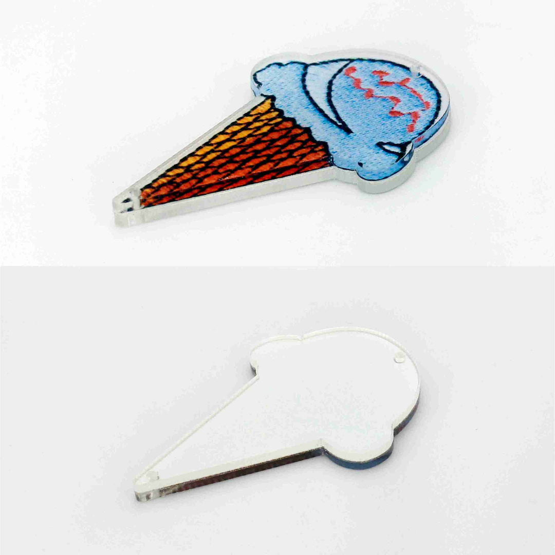 Ice Cream Acrylic Sewable Tag