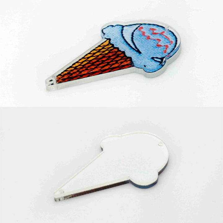 Ice Cream Acrylic Sewable Tag