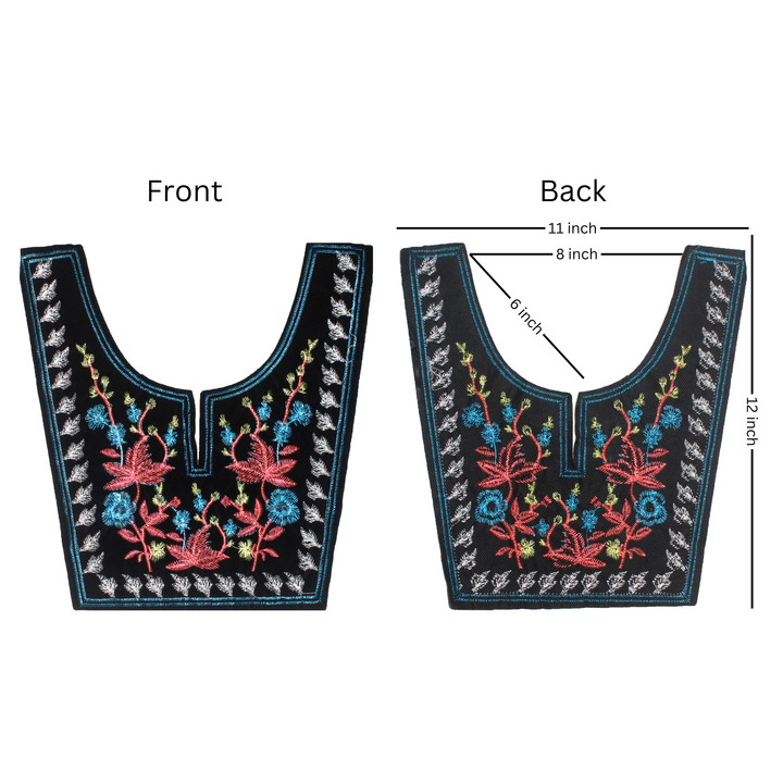 U Shape Embroidery Neckline