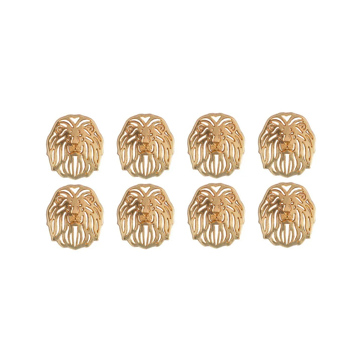 Laser Cut Lion Metal Buttons | 19mm(30L) & 24mm(38L)