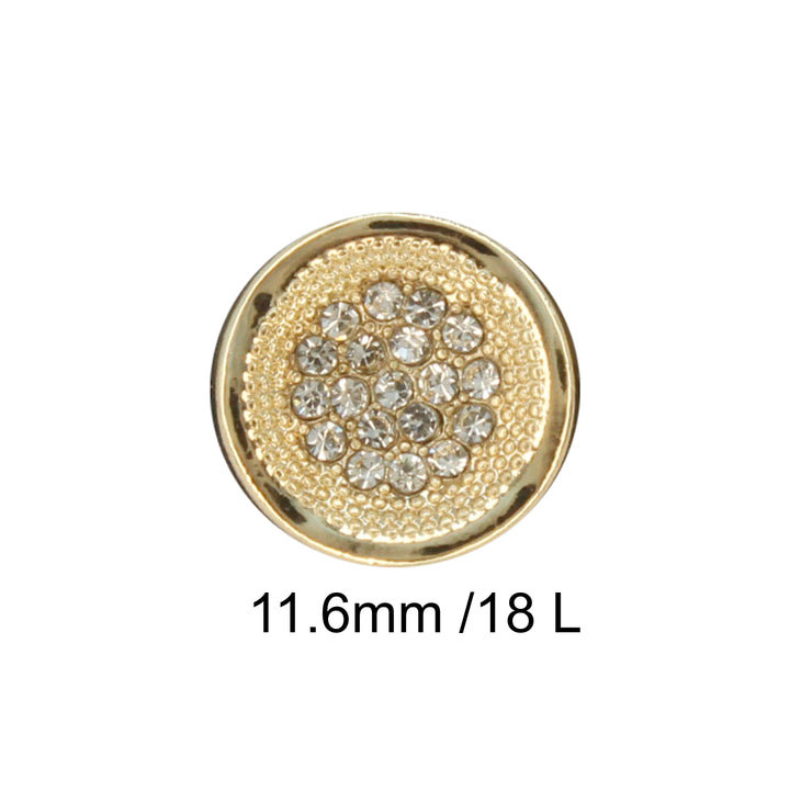 Luxurious Floral Diamond Metal Button