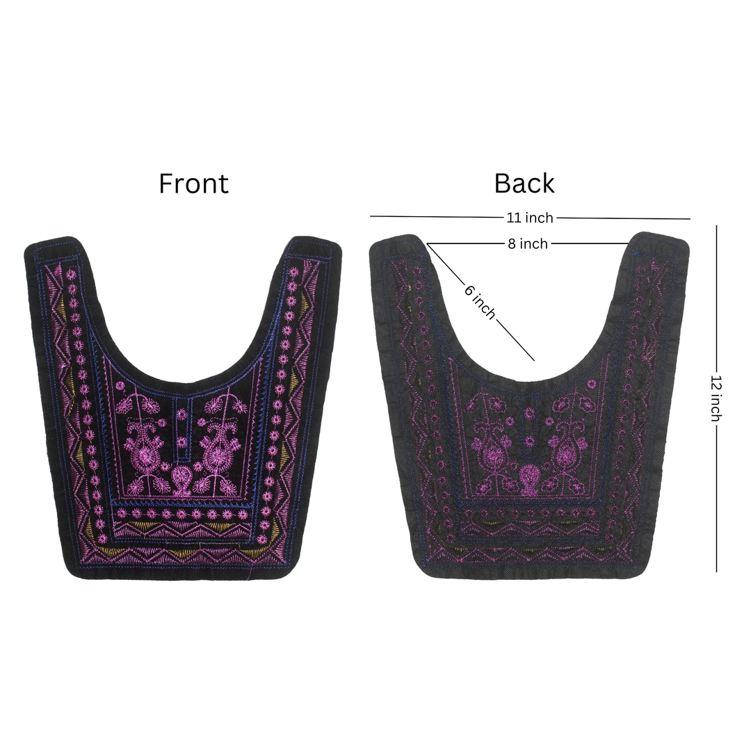 Magenta Color Ethnic Neckline