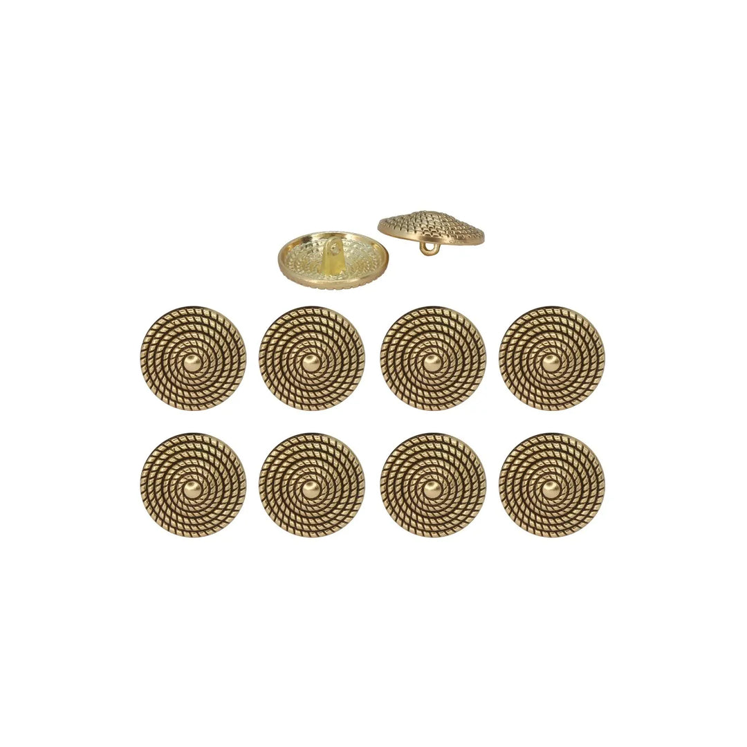 Textured Dome Metal Buttons | 	15mm, 21mm & 23mm