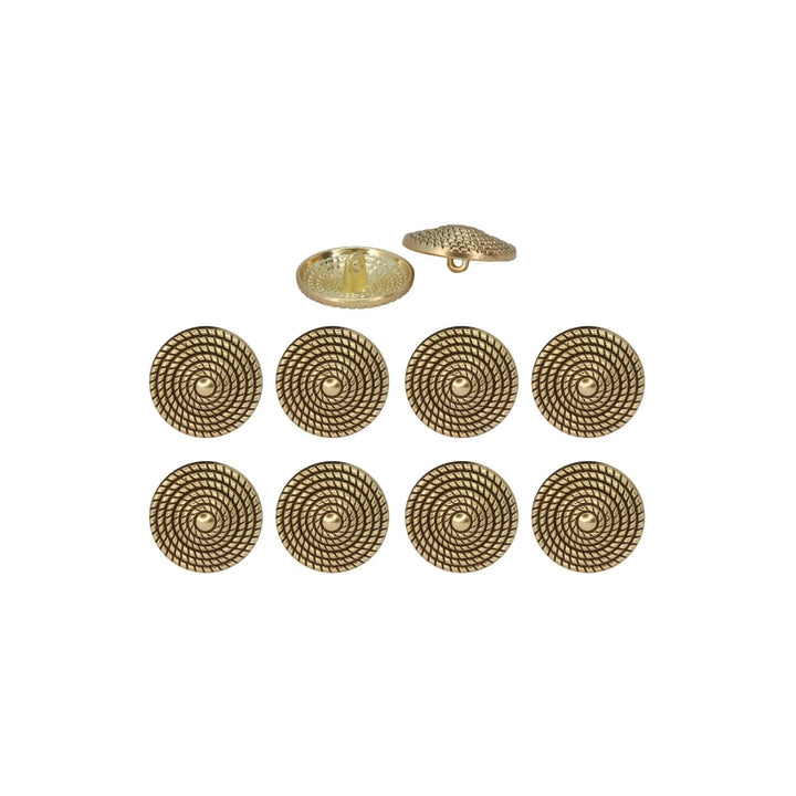 Textured Dome Metal Buttons | 	15mm, 21mm & 23mm