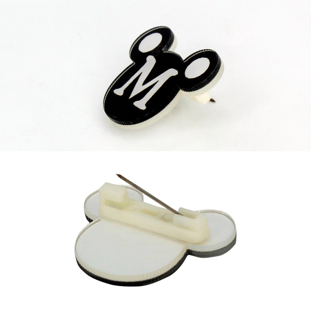 Mickey Monogram Brooch