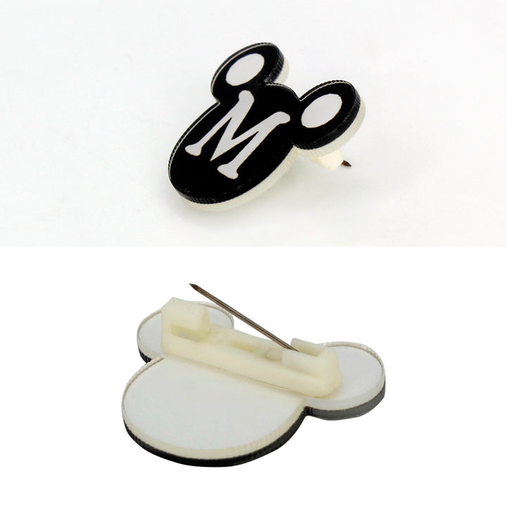 Mickey Monogram Brooch
