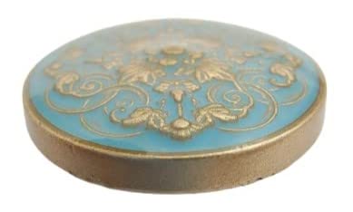 Sky Blue Floral Metal Buttons