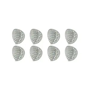 Intricate Seashell Design Metal Buttons(Pack of 8 Buttons)