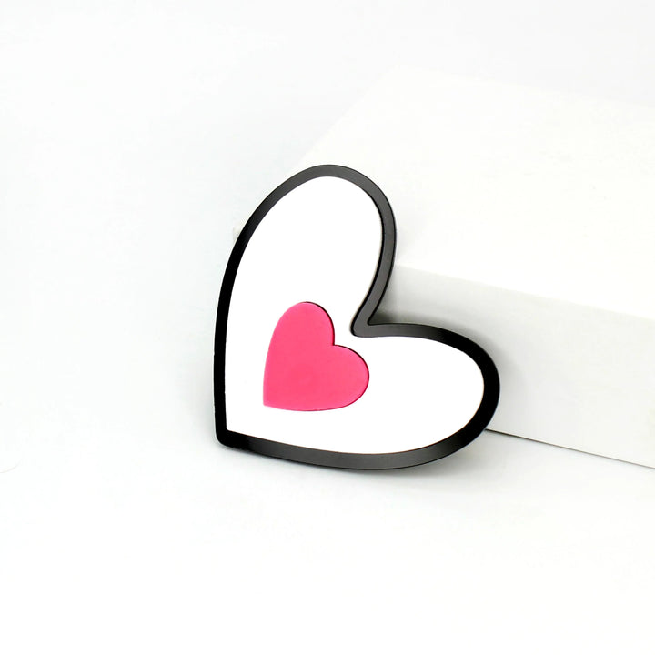 Acrylic Heart Brooch Pins