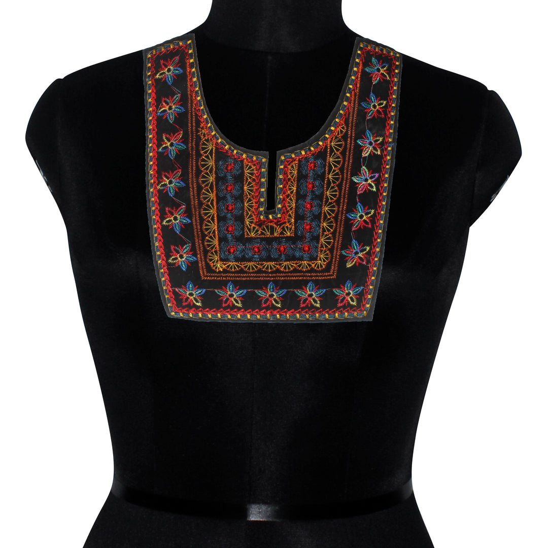 Elegant Multicolor Ethnic Neckline