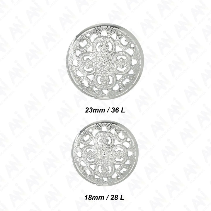 Cutwork Metal Button | 18mm(28L) & 23mm(36L)