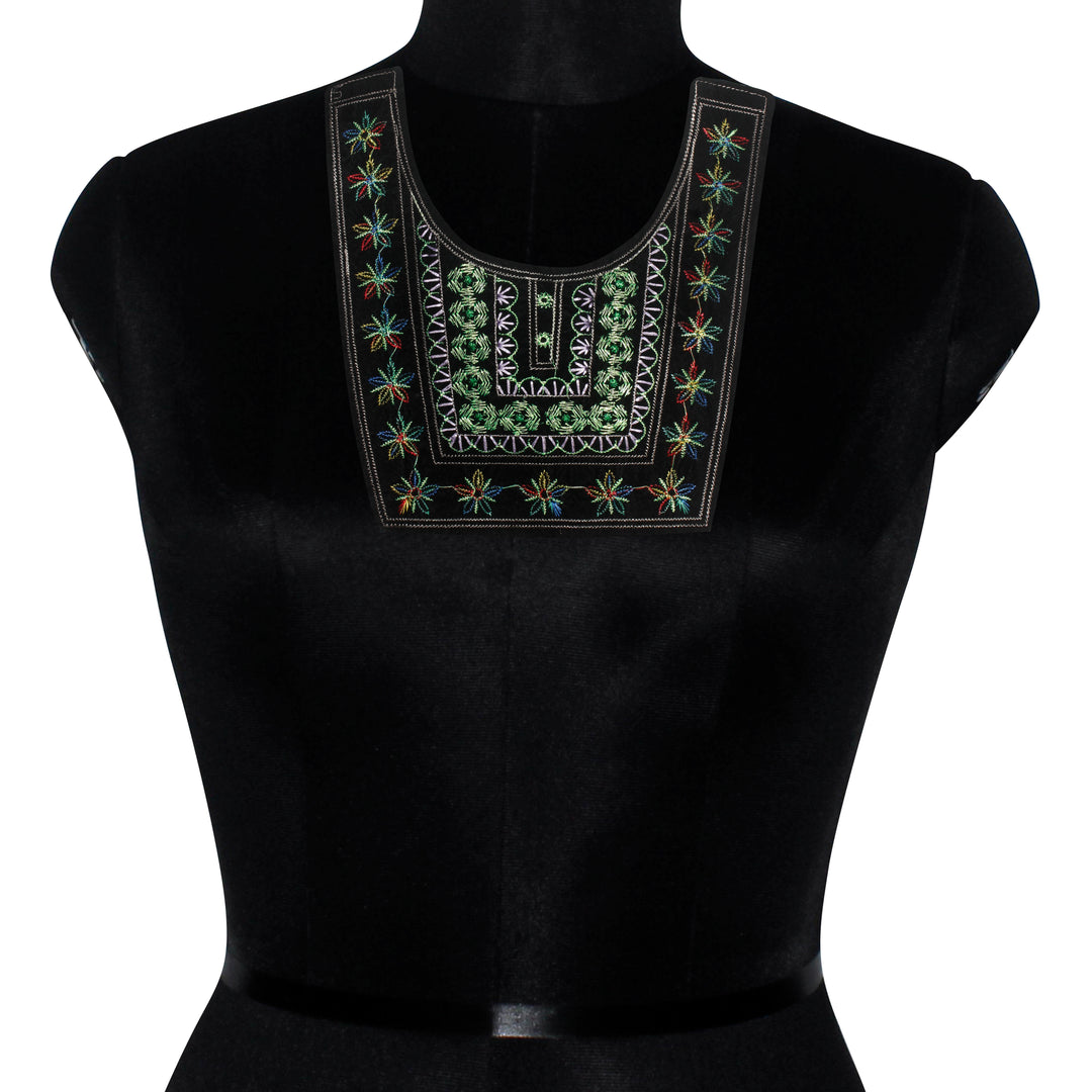 Vibrant Green Color Neckline