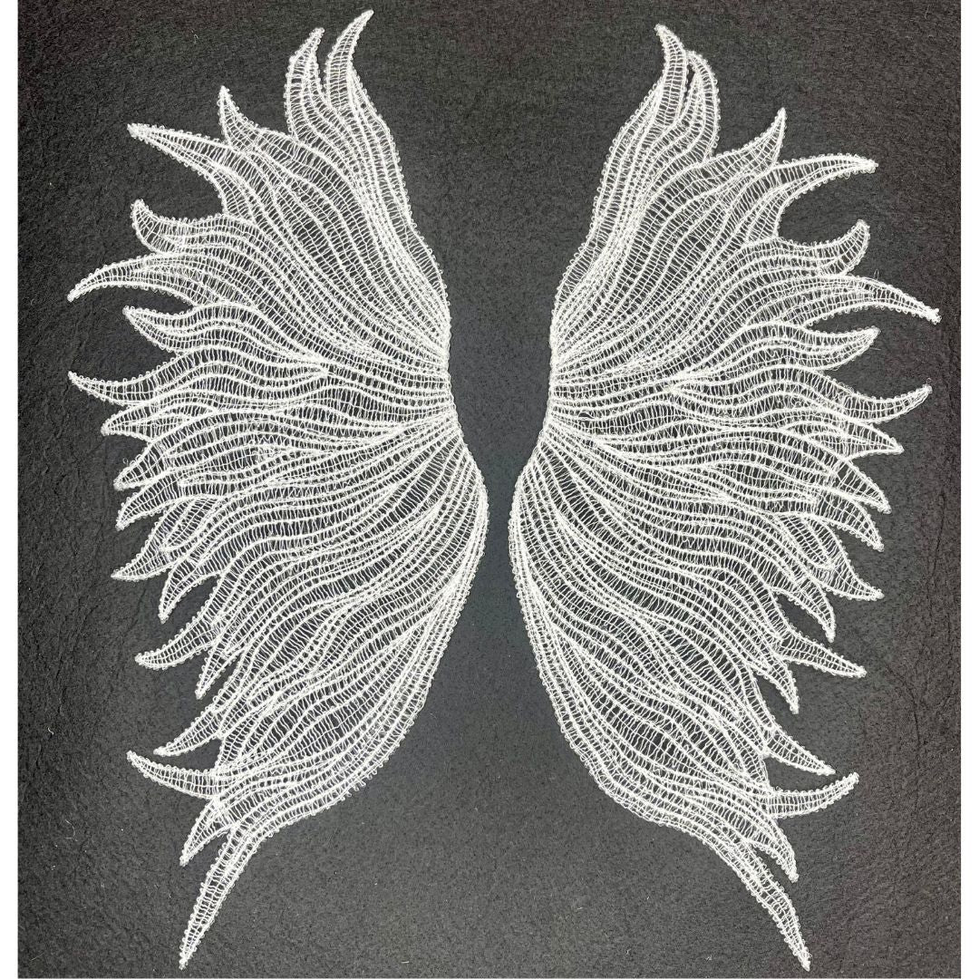 Angel Wing Patch with Buttons & Collar Tips | Combo Set