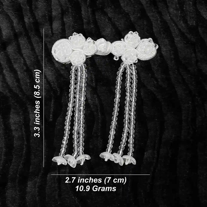 Tassel Floral Beads Frog Closure Buttons
