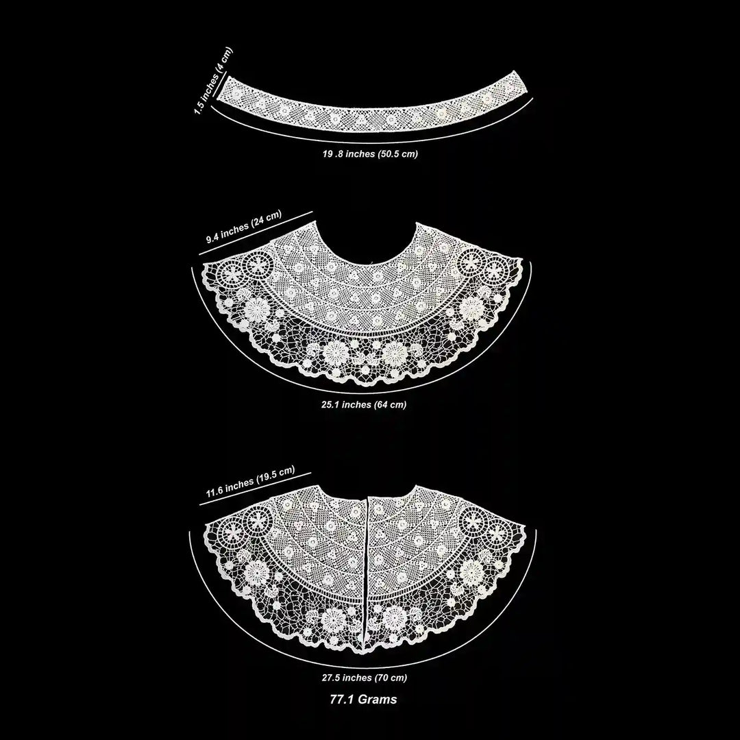 Crochet  Guipure Lace Collar