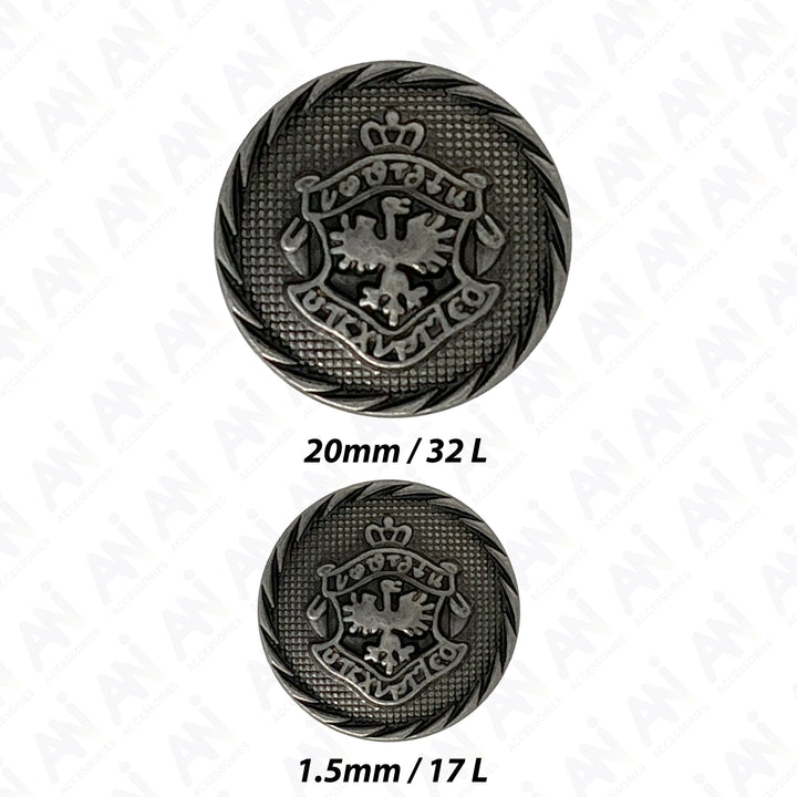 Heraldic Emblem Buttons for Clothing