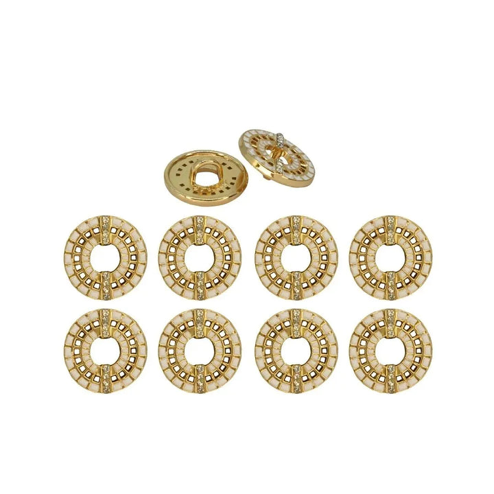 Decorative Gold Laser Cut Button | 12mm(20L) & 15mm(24L)