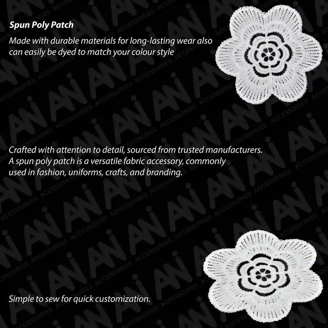 Spun Poly Floral Applique Patch