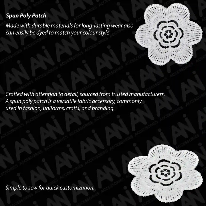Spun Poly Floral Applique Patch