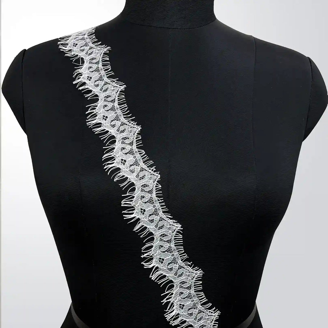 Symmetrical Floral Guipure Lace Bodice
