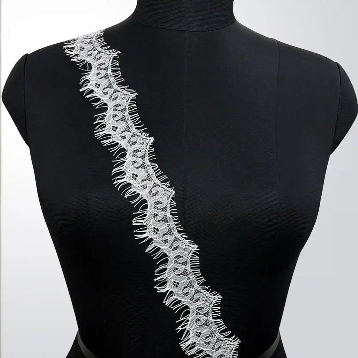 Symmetrical Floral Guipure Lace Bodice