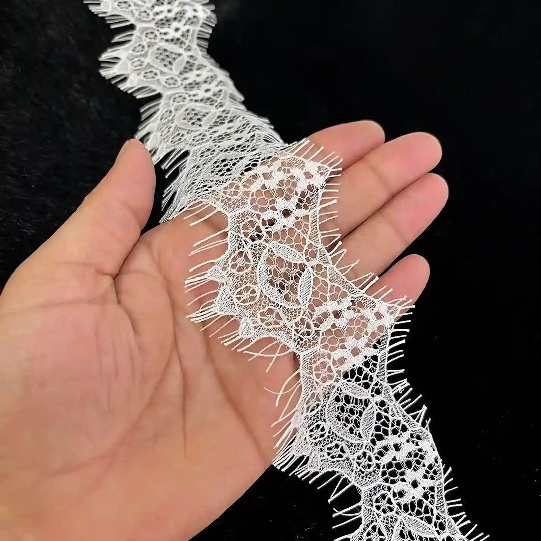 Symmetrical Scalloped Floral Lace