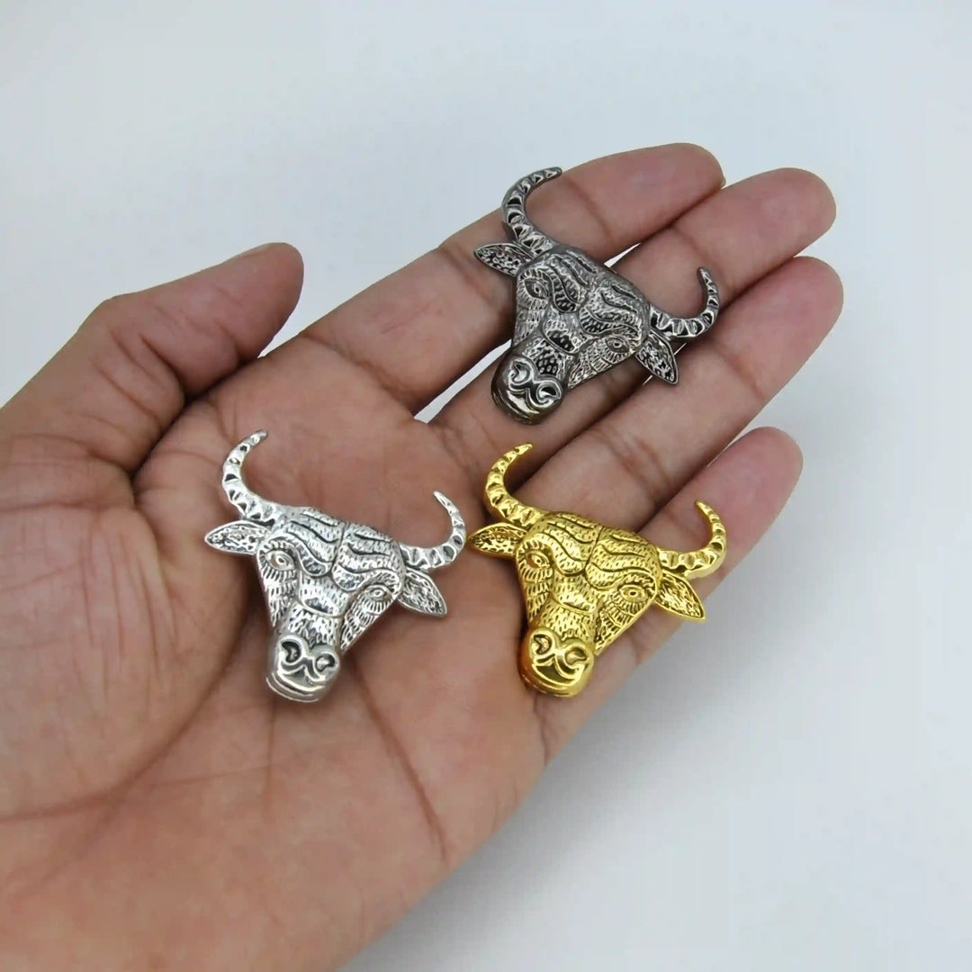Bull Style Metal Brooch