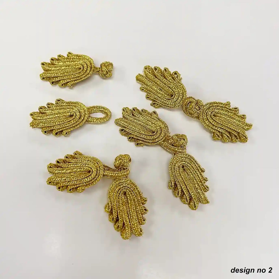 Metallic Lurex Thread Knot Buttons