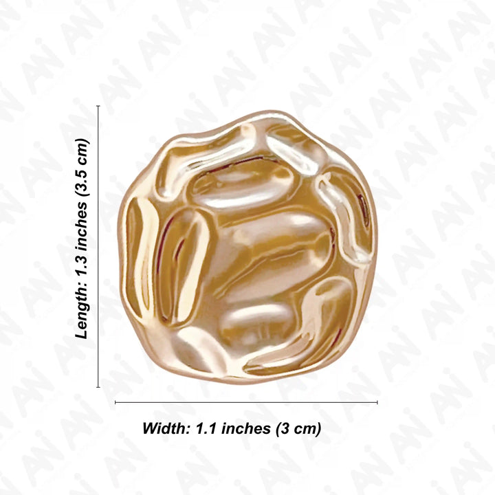 Golden Dented Hammered Buckle