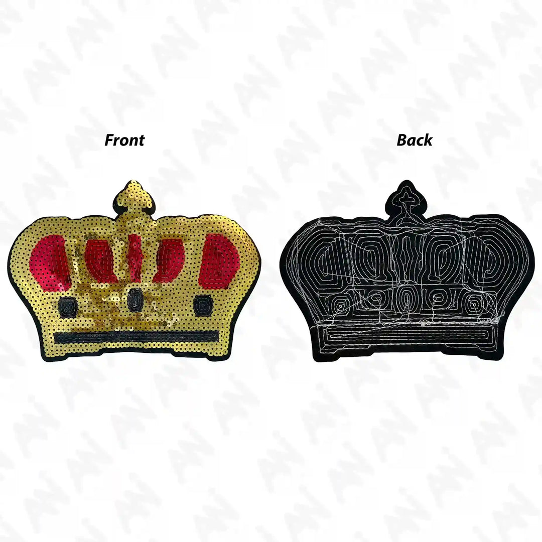 Sequin Crown Sew Patch