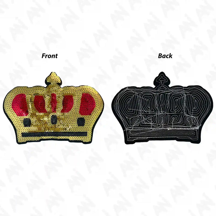 Sequin Crown Sew Patch