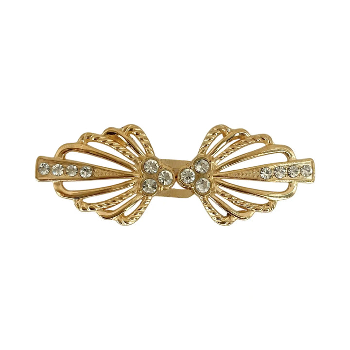 Bow Style Rhinestone Frog Closure Buttons
