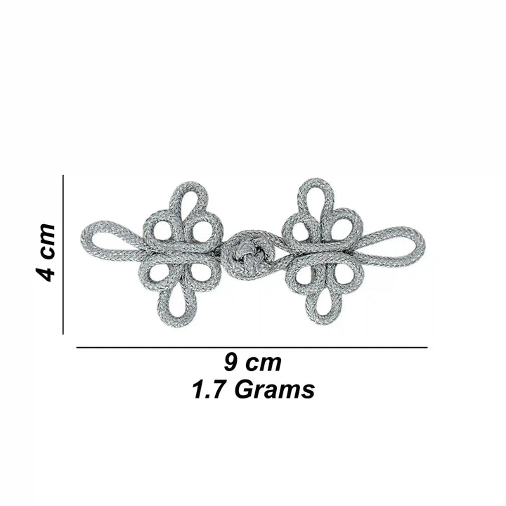 Silver Pankou Frog Closure Buttons