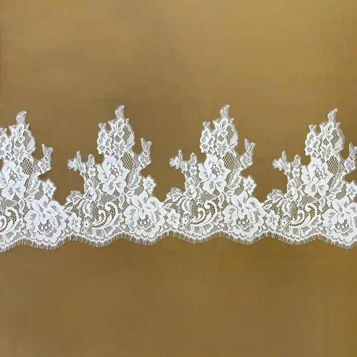 Asymmetrical Floral Chantilly Lace Bodice