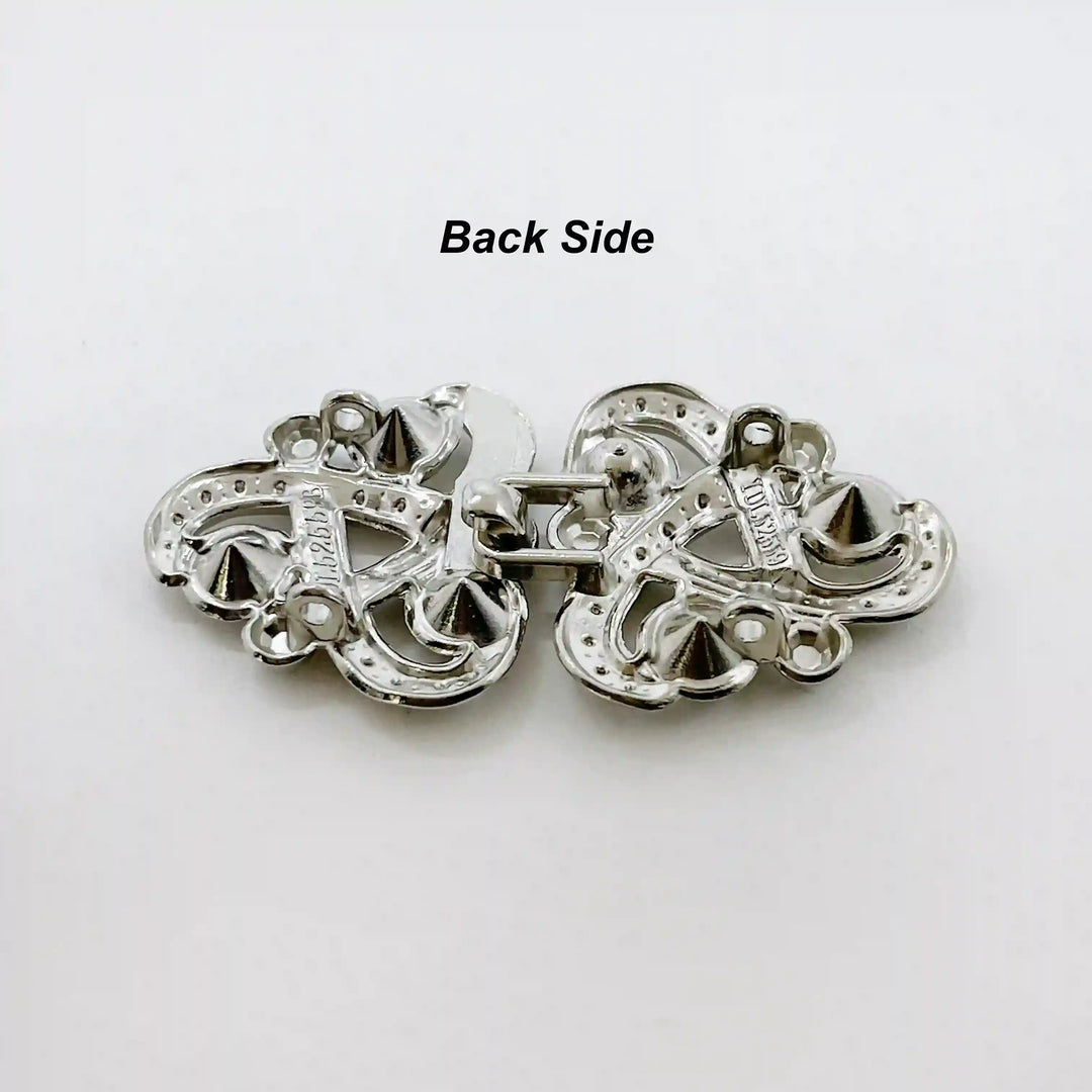 Triple-Loop Rhine Stone Frog Closure Buttons