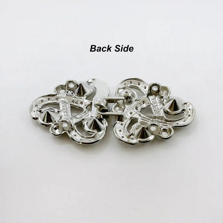 Triple-Loop Rhine Stone Frog Closure Buttons