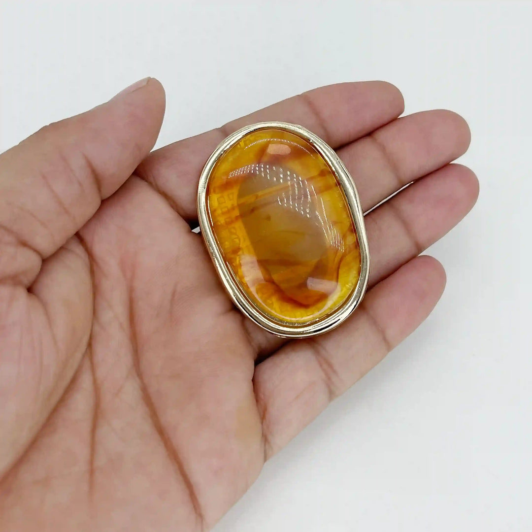 Vintage Marble Oval Buckle