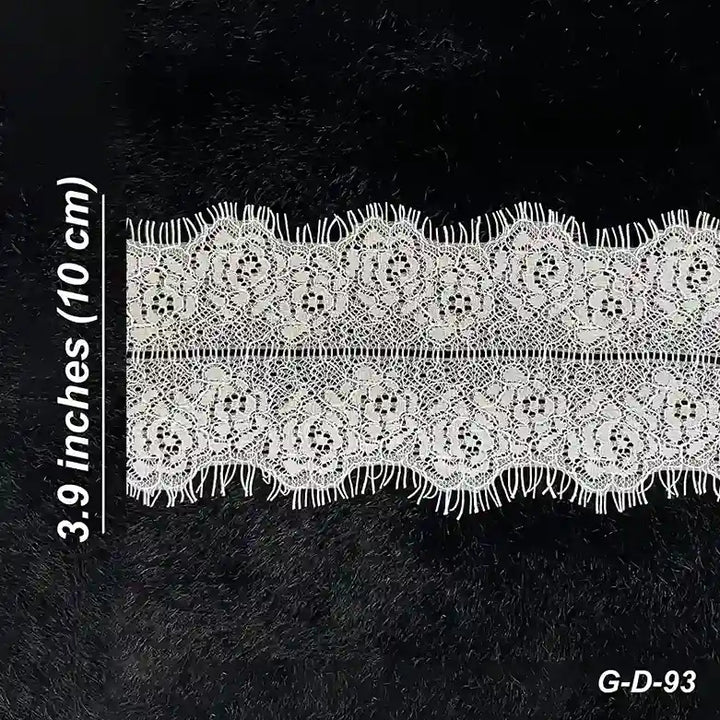 Mirrored Floral Scallop Eyelash Trim