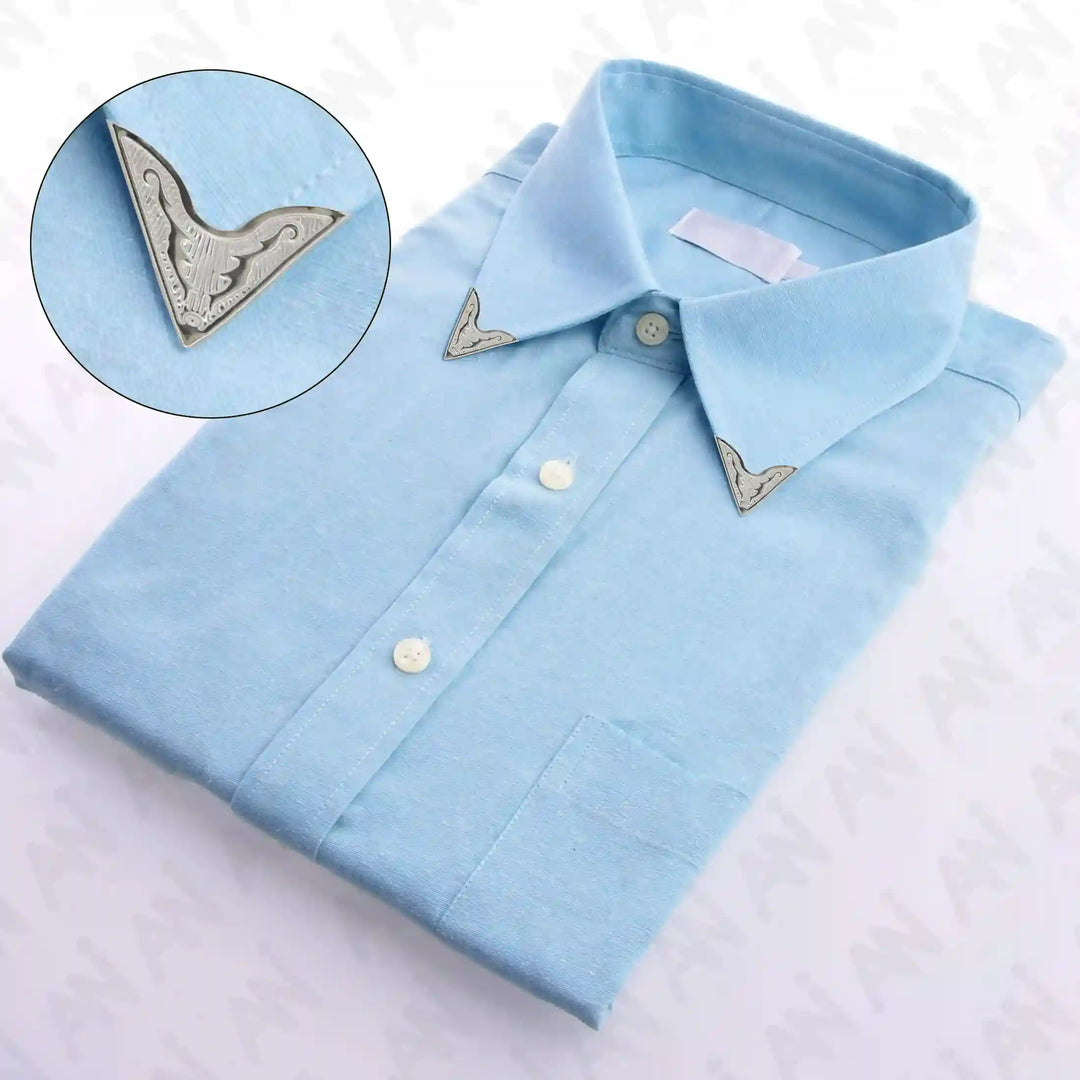 Silver Tribal Collar Tips