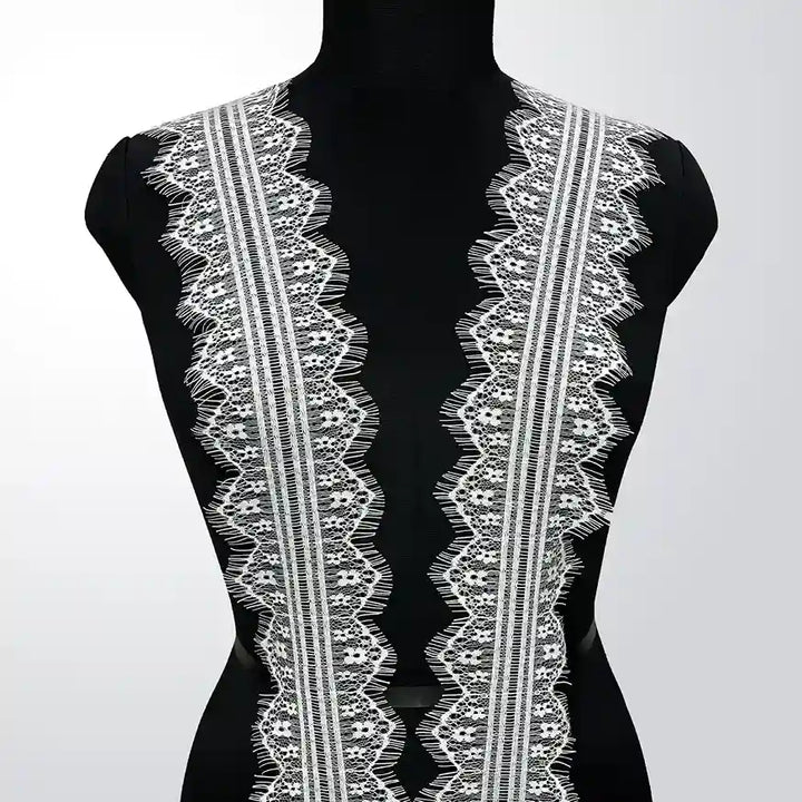Ethereal Floral Chantilly Lace Bodice Appliqué