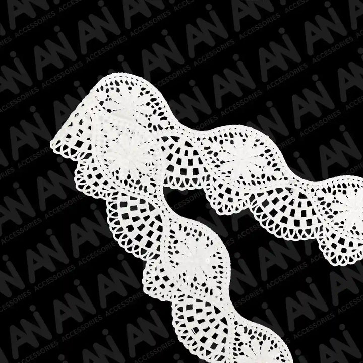 Oval Chrysanthemums Floral Sequins Lace | 2 Meter
