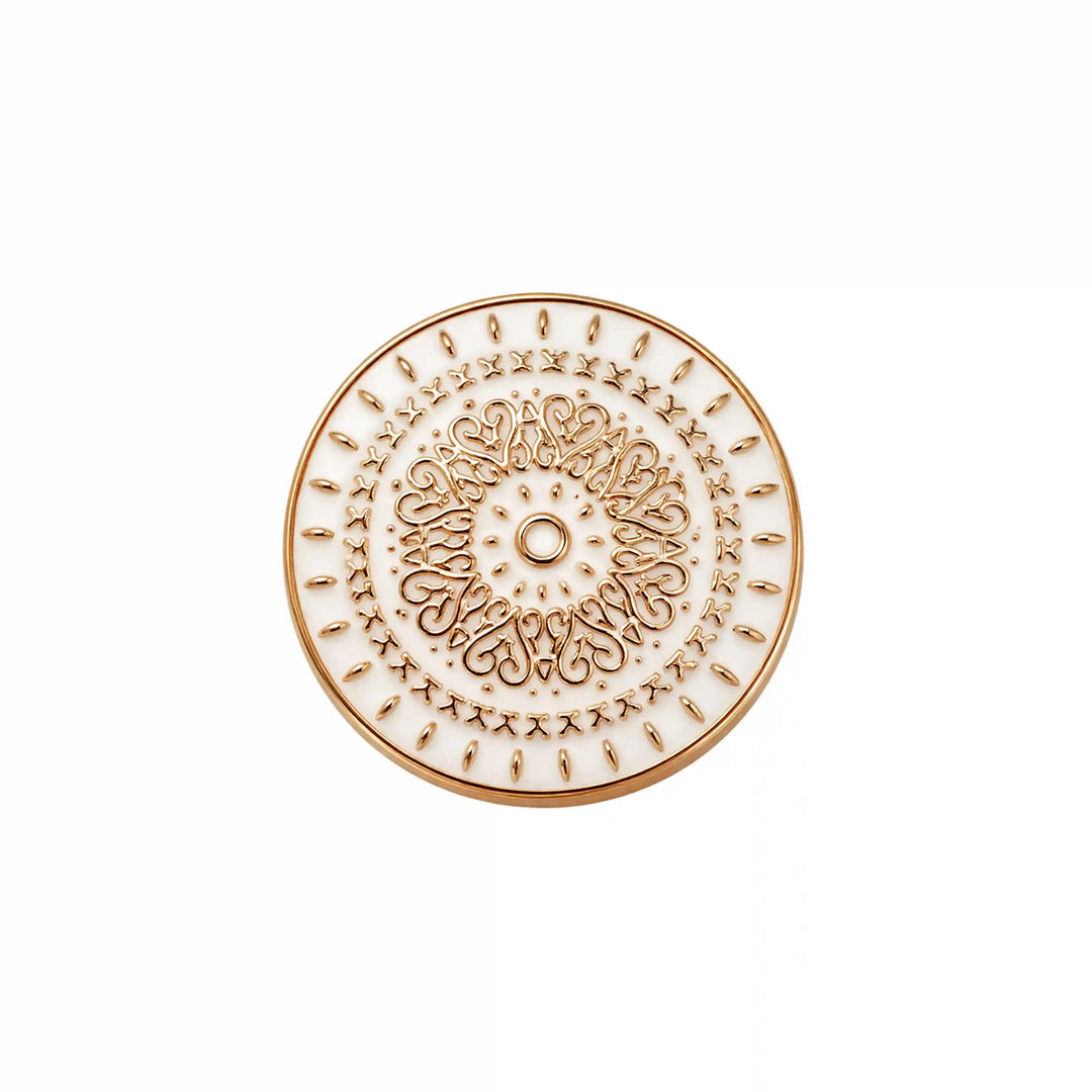 Royal Mandala Chakra Enamel Button