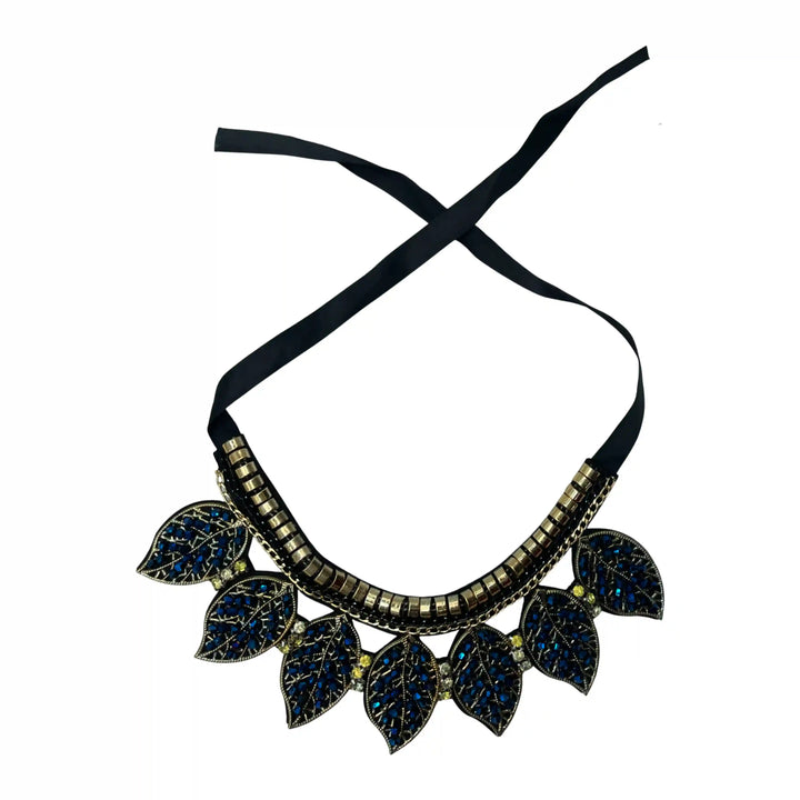Beaded Leaf Neckline