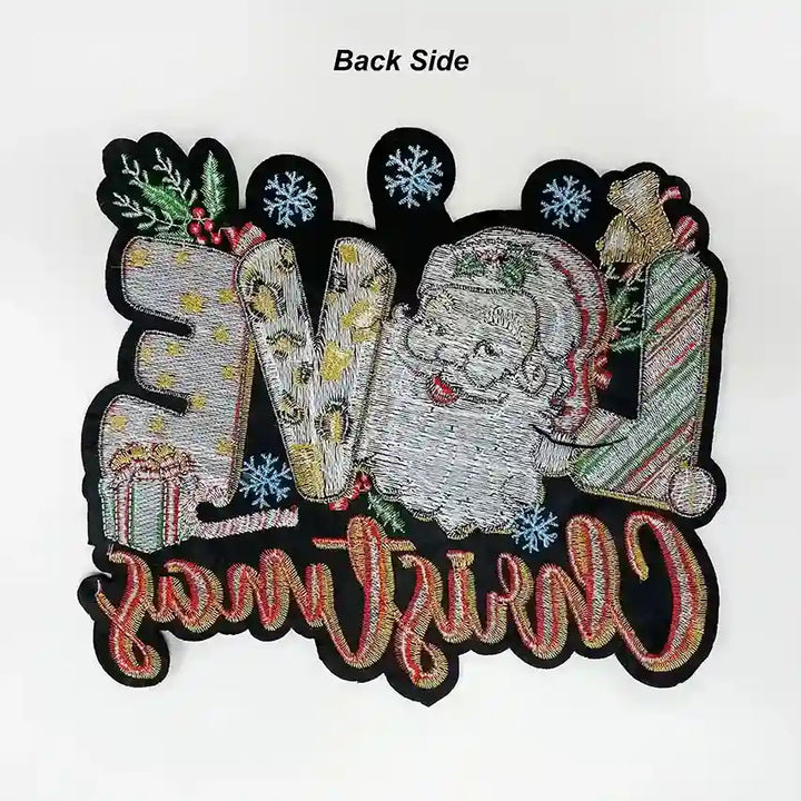 Love Merry Chritsmas Sew Patch