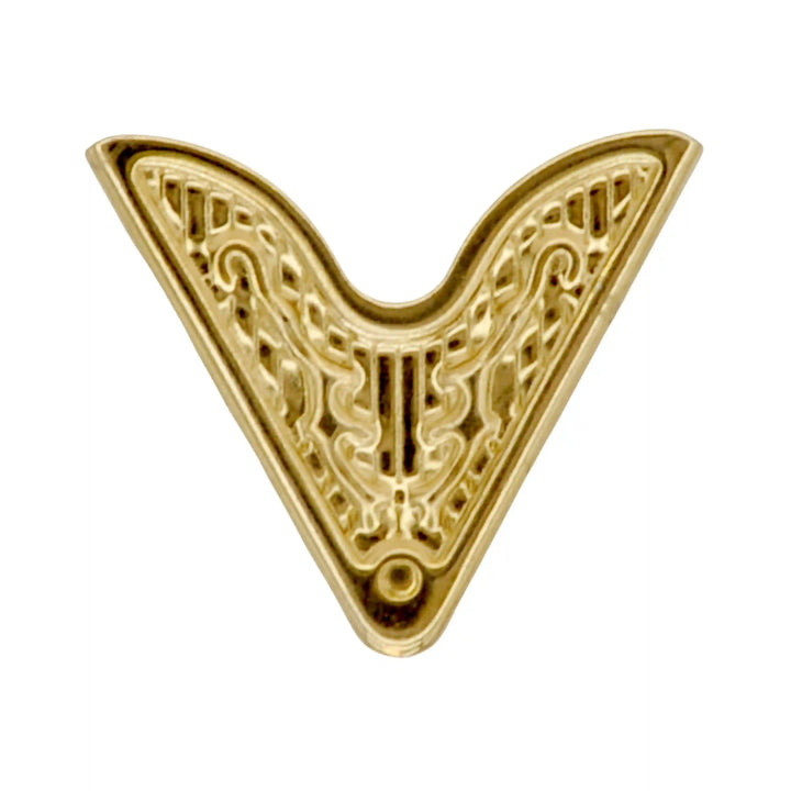 Engraved Western Filigree Collar Tip