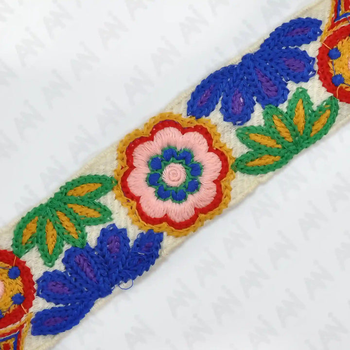 Multicolor Floral & Leaf Lace | 2 Meter